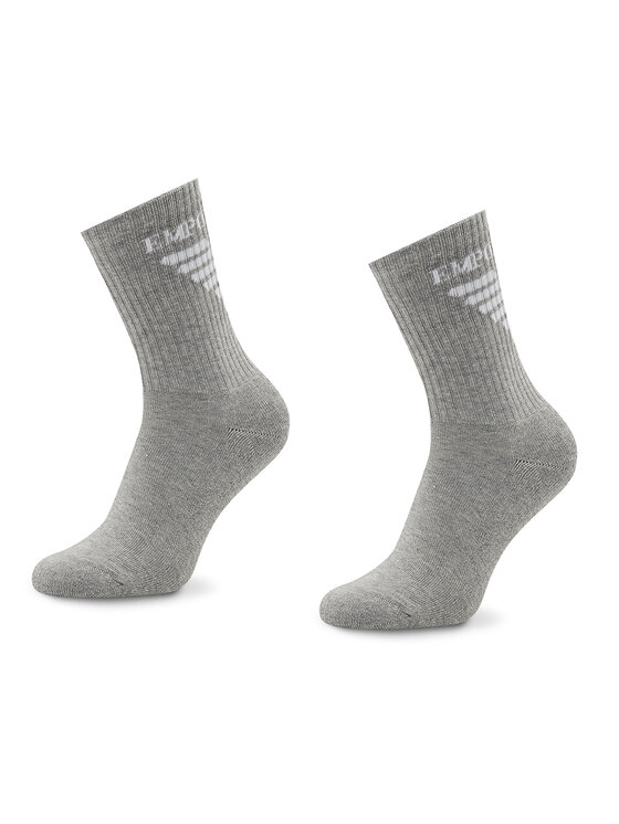 Set de 2 perechi de șosete lungi de damă Emporio Armani 292303 2F258 00047 Gri Set de 2 perechi de șosete lungi de damă Emporio Armani 292303 2F258 00047 Gri