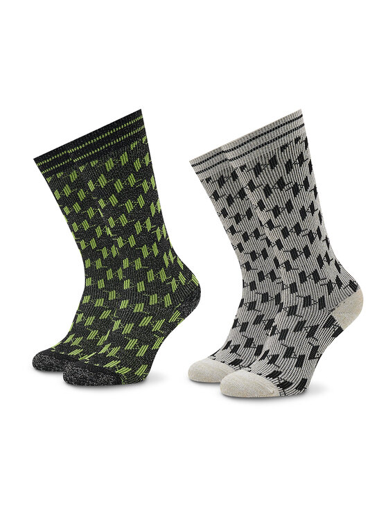 Set de 2 perechi de șosete lungi de damă KARL LAGERFELD Monogram Perforated 225W6006 Colorat Set de 2 perechi de șosete lungi de damă KARL LAGERFELD Monogram Perforated 225W6006 Colorat