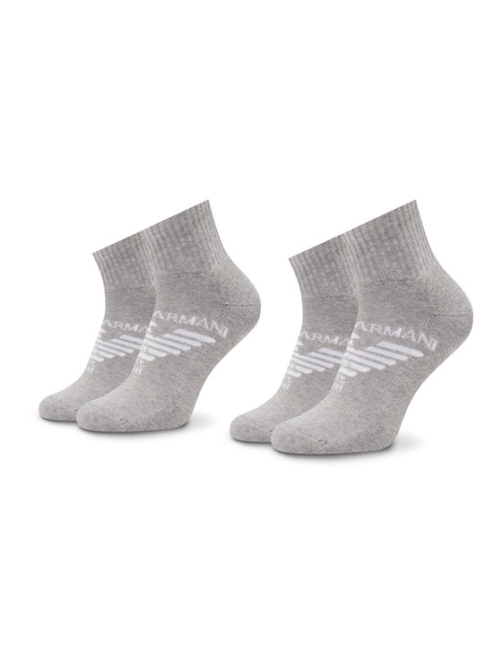 Set de 2 perechi de șosete lungi de damă Emporio Armani 292304 2F258 00047 Gri Set de 2 perechi de șosete lungi de damă Emporio Armani 292304 2F258 00047 Gri