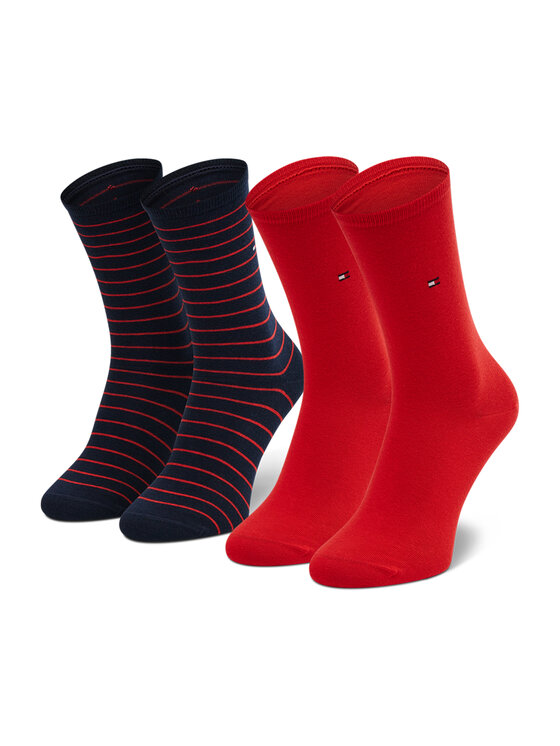 Set de 2 perechi de șosete lungi de damă Tommy Hilfiger 100001494 Bleumarin Set de 2 perechi de șosete lungi de damă Tommy Hilfiger 100001494 Bleumarin