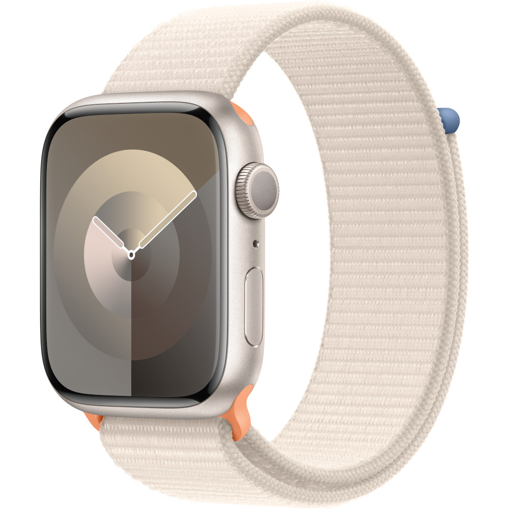 Apple Watch S9, GPS, 45mm, Starlight Aluminium Case, Starlight Sport Loop Apple Watch S9, GPS, 45mm, Starlight Aluminium Case, Starlight Sport Loop