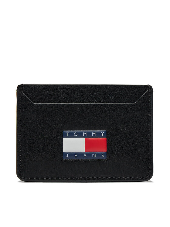 Etui pentru carduri Tommy Jeans Tjm Heritage Leather Cc Holder AM0AM12085 Negru Etui pentru carduri Tommy Jeans Tjm Heritage Leather Cc Holder AM0AM12085 Negru