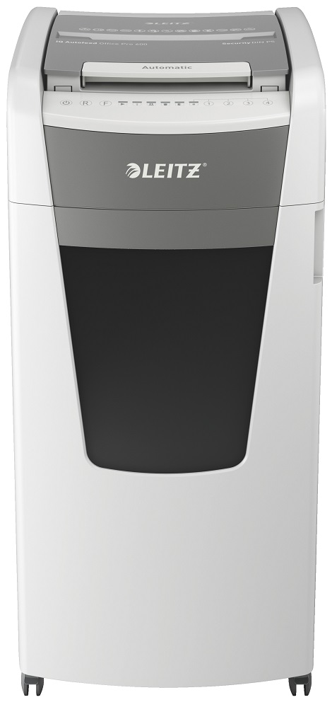 Distrugator Documente Automat Leitz Iq Office, P5, Micro-cut (particule), 600 Coli, Cos 110l, Alb-gr Distrugator Documente Automat Leitz Iq Office, P5, Micro-cut (particule), 600 Coli, Cos 110l, Alb-gr
