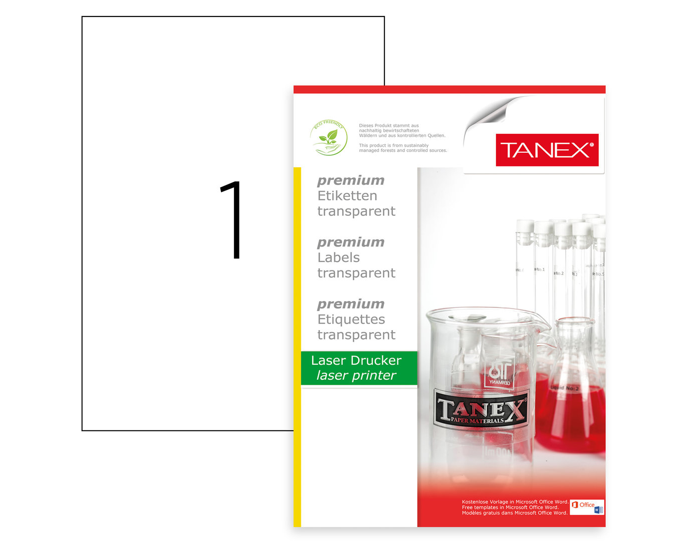 Etichete Transparente Autoadezive, 1/a4, 210 X 297mm, 25 Coli/top, Tanex - Colturi Drepte Etichete Transparente Autoadezive, 1/a4, 210 X 297mm, 25 Coli/top, Tanex - Colturi Drepte