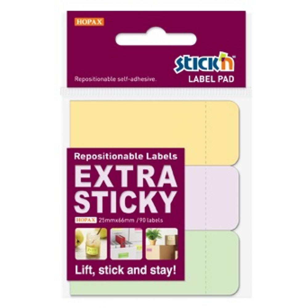 Etichete Autoadezive 25 X 65 Mm, 3 X 90 Etichete/set Stick"n Extra Sticky Label - Pastel Asortate Etichete Autoadezive 25 X 65 Mm, 3 X 90 Etichete/set Stick"n Extra Sticky Label - Pastel Asortate