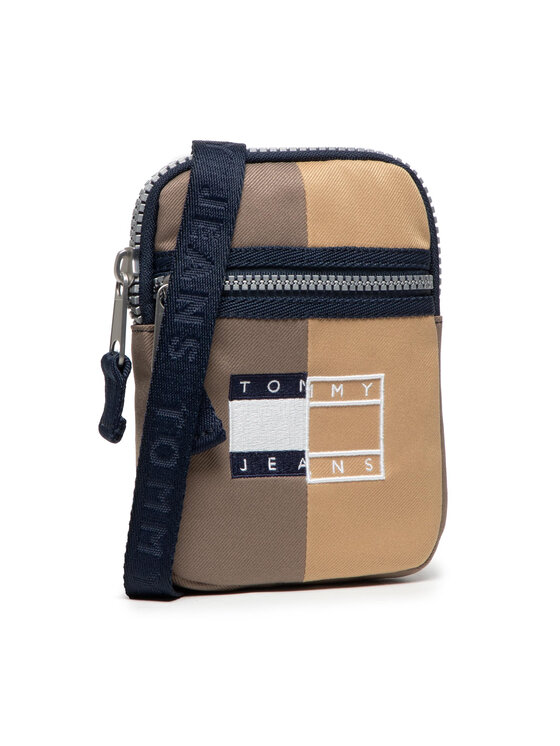 Etui pentru telefon Tommy Jeans Tjm Heritage Phone Pouch Spliced AM0AM09513 Bej Etui pentru telefon Tommy Jeans Tjm Heritage Phone Pouch Spliced AM0AM09513 Bej