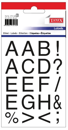 Etichete Cu Litere + Senme Ortografie, 20 X 20 Mm, 61buc/set, Tanex Etichete Cu Litere + Senme Ortografie, 20 X 20 Mm, 61buc/set, Tanex