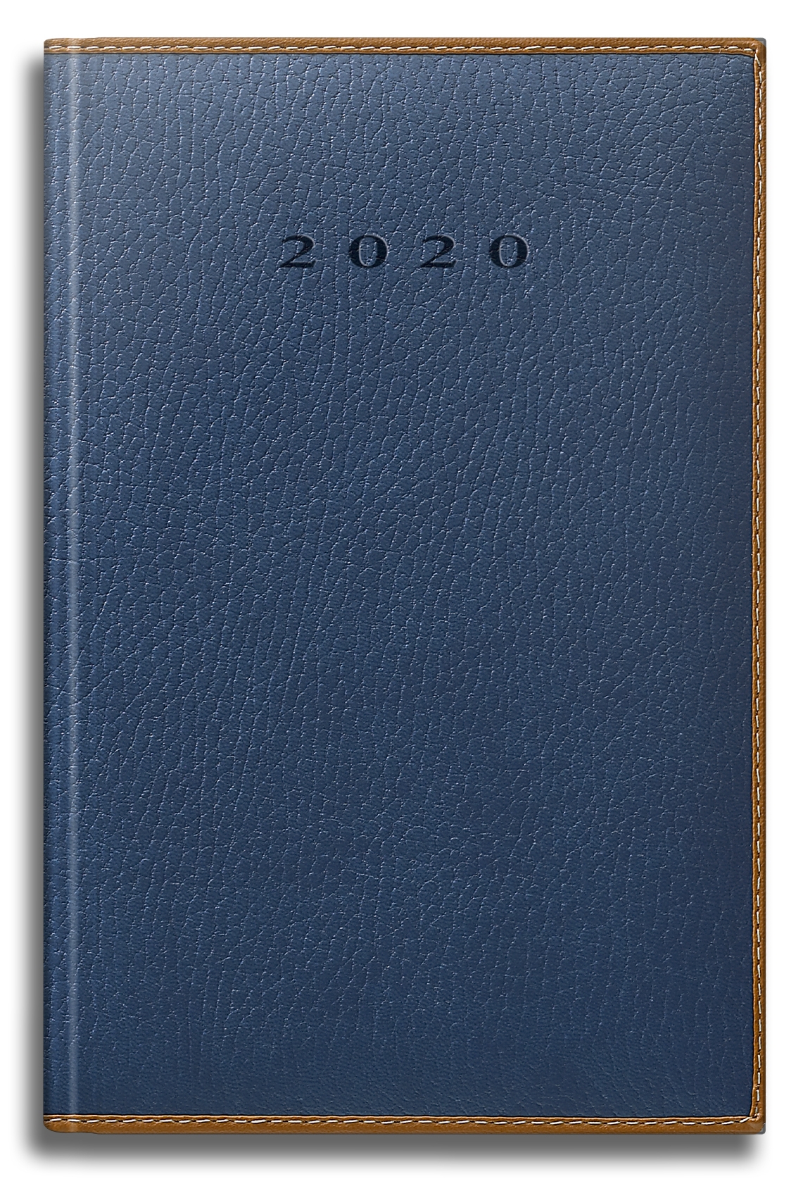 Agenda A5 Datata 352 File Premium De Luxe Vienna Albastru Inchis, Margini Maro 2020 Agenda A5 Datata 352 File Premium De Luxe Vienna Albastru Inchis, Margini Maro 2020