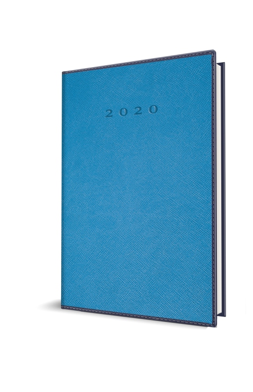 Agenda Datata Ro A5, 352 Pagini, Coperta Din Piele Sintetica, Premium Deluxe Vienna Albastru, Margini Bleumarin, 2020 Agenda Datata Ro A5, 352 Pagini, Coperta Din Piele Sintetica, Premium Deluxe Vienna Albastru, Margini Bleumarin, 2020