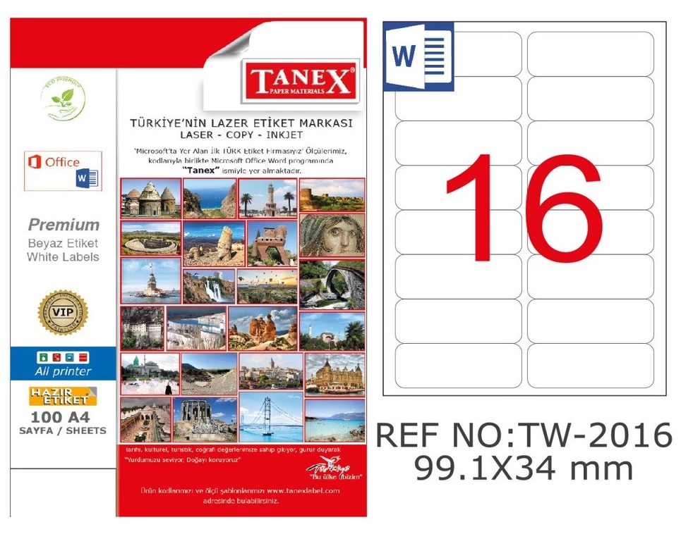 Etichete Polyester Albe, Autoadezive, 16/a4, 99.1 X 34mm, 25 Coli/top, Tanex - Colturi Rotunjite Etichete Polyester Albe, Autoadezive, 16/a4, 99.1 X 34mm, 25 Coli/top, Tanex - Colturi Rotunjite
