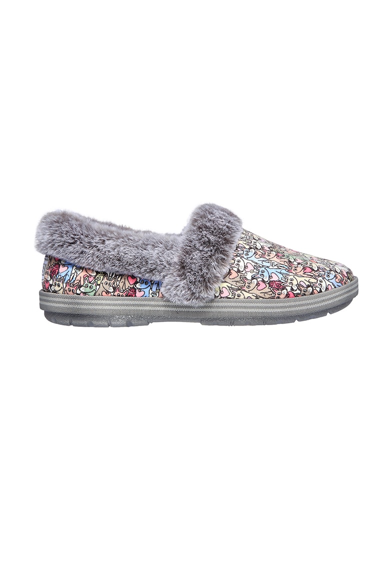 Papuci de casa cu garnituri de blana sintetica Too Cozy - Paws Forever Papuci de casa cu garnituri de blana sintetica Too Cozy - Paws Forever