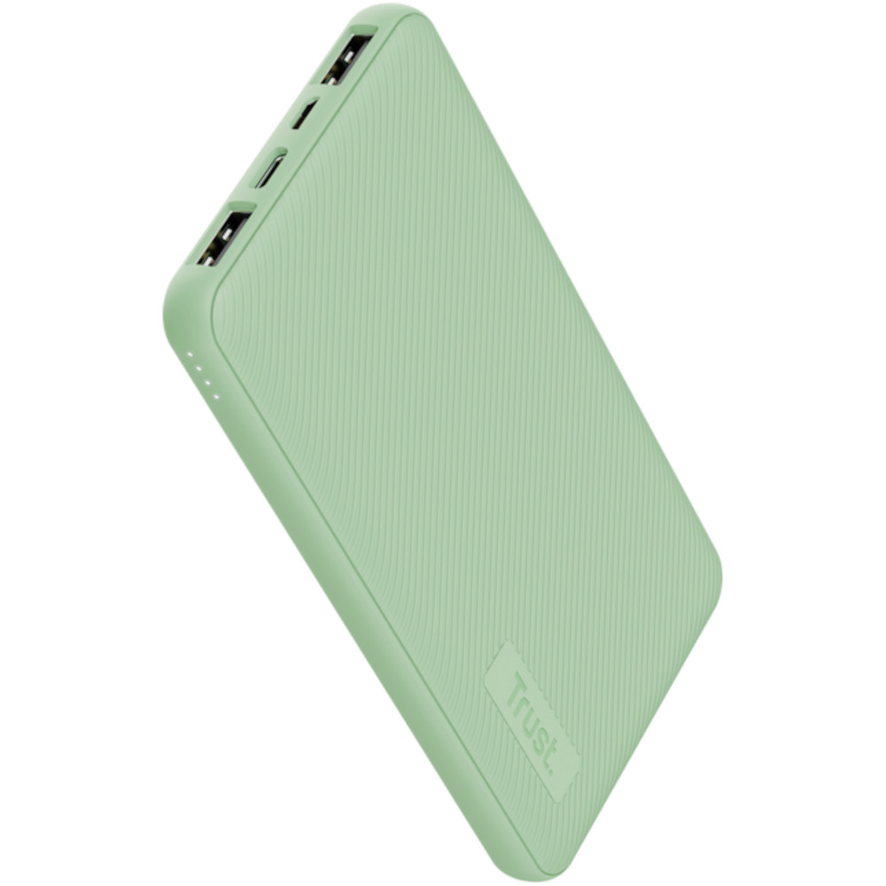 Acumulator extern Trust Primo Eco 25029, Ultra-Thin, 10000 mAh, Verde Acumulator extern Trust Primo Eco 25029, Ultra-Thin, 10000 mAh, Verde