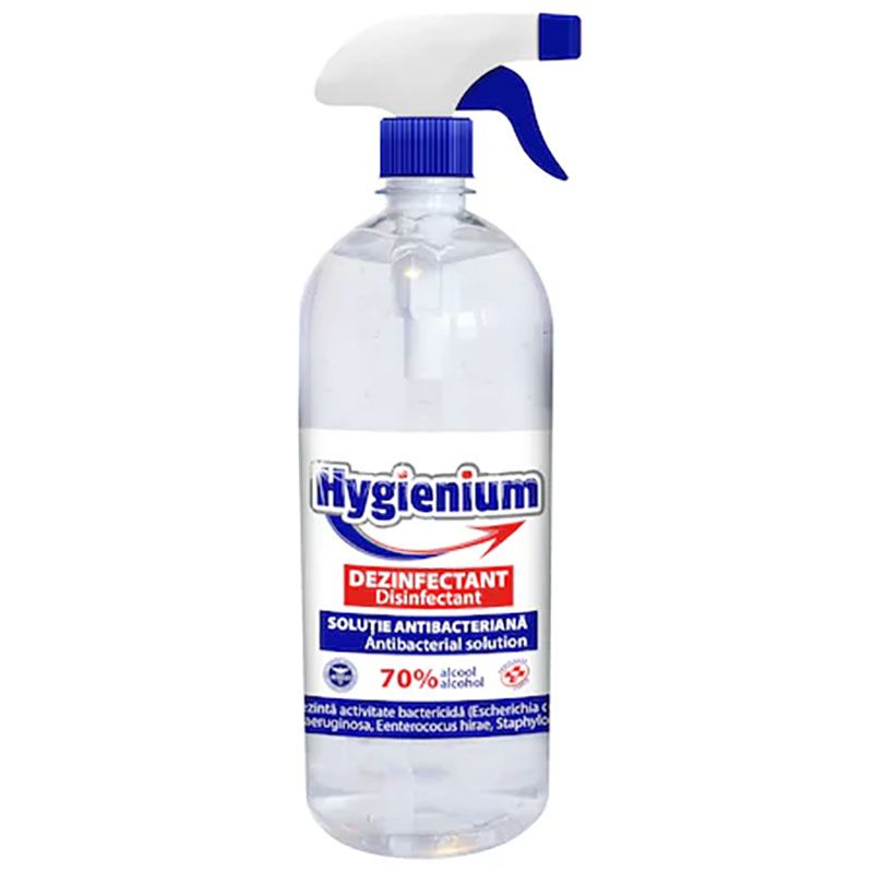 Solutie dezinfectanta pentru maini Hygienium, efect antibacterian, 1000 ml Solutie dezinfectanta pentru maini Hygienium, efect antibacterian, 1000 ml
