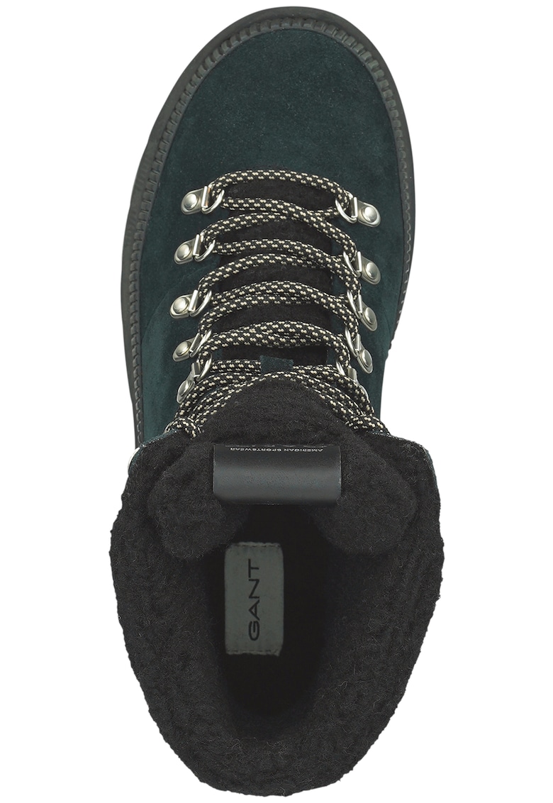 Ghete de piele intoarsa cu insertii de blana shearling sintetica Ghete de piele intoarsa cu insertii de blana shearling sintetica