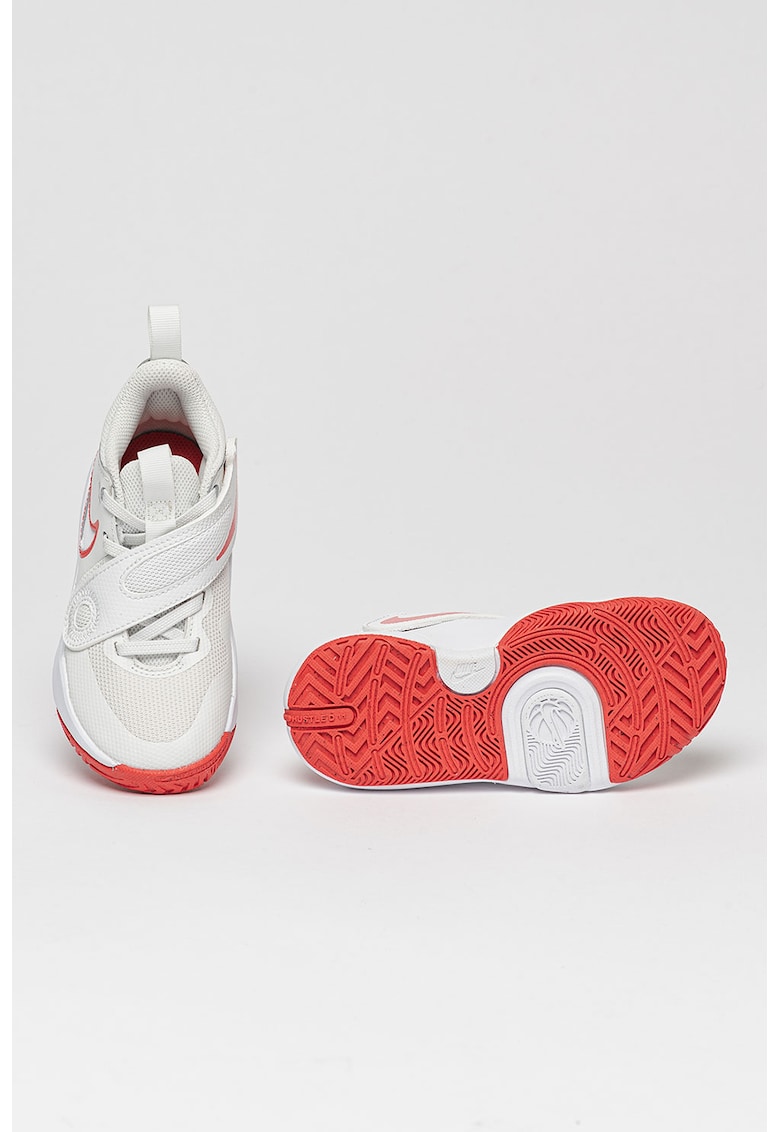 Pantofi cu insertii din piele si imprimeu logo pentru baschet Team Hustle Pantofi cu insertii din piele si imprimeu logo pentru baschet Team Hustle
