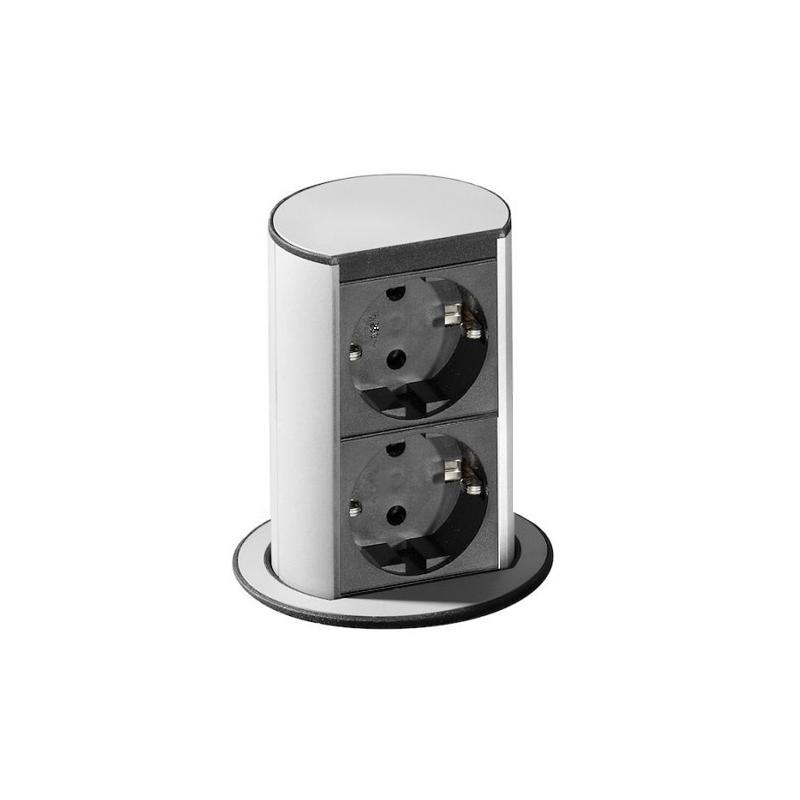Priza cu protectie Elevator 2 prize Schuko cordon 2m + fisa Schuko montabila Priza cu protectie Elevator 2 prize Schuko cordon 2m + fisa Schuko montabila