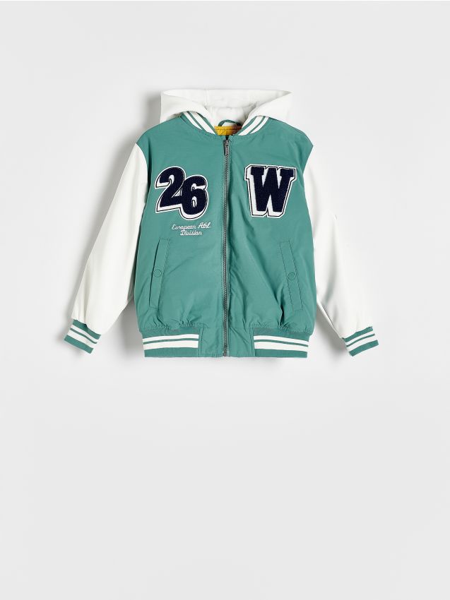 Geaca bomber oversized - albastru-verzui Geaca bomber oversized - albastru-verzui