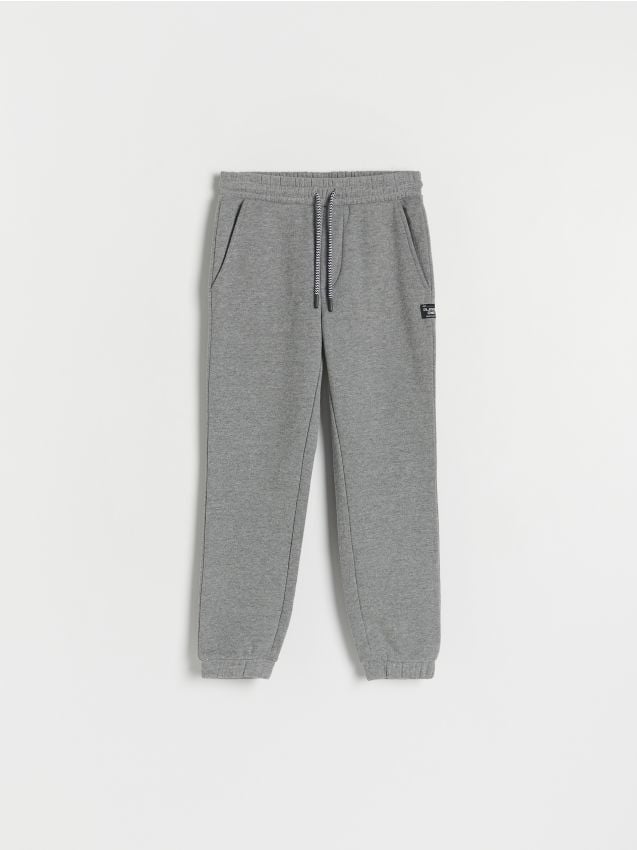 Pantaloni de trening basic, tip jogger - gri-inchis Pantaloni de trening basic, tip jogger - gri-inchis