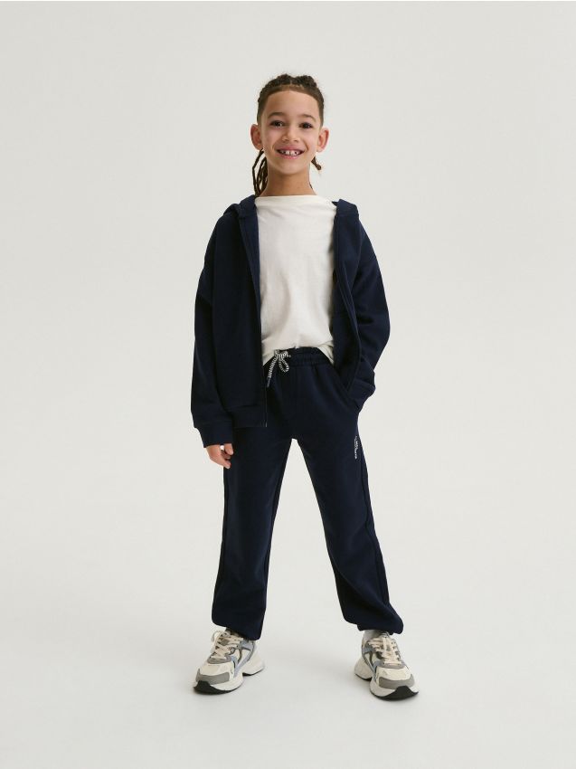 Pantaloni jogger de trening, cu imprimeu - bleumarin Pantaloni jogger de trening, cu imprimeu - bleumarin