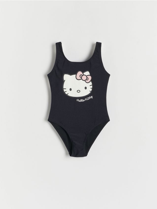 Costum de baie din doua piese cu Hello Kitty - negru Costum de baie din doua piese cu Hello Kitty - negru