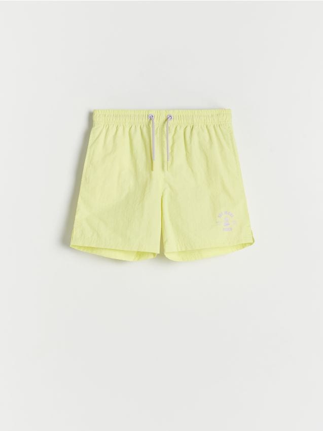 Pantaloni scurti de baie cu imprimeu - verde-galbui Pantaloni scurti de baie cu imprimeu - verde-galbui
