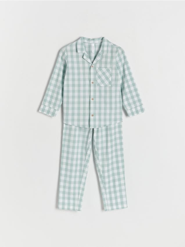 Pijama din doua piese in carouri - verde-menta Pijama din doua piese in carouri - verde-menta