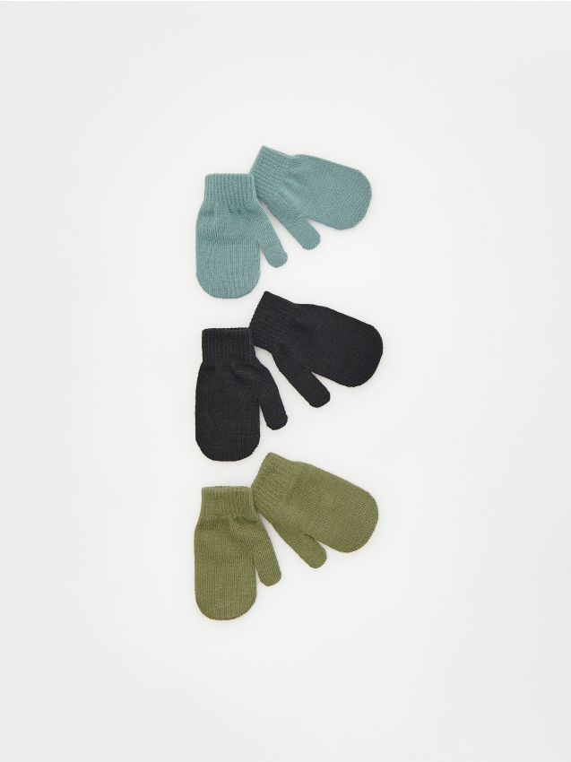 BABIES` MITTENS MULTI - verde-metalizat BABIES` MITTENS MULTI - verde-metalizat