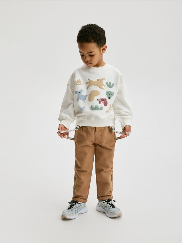 PANTALONI chino CU BRETELE - brun-auriu PANTALONI chino CU BRETELE - brun-auriu