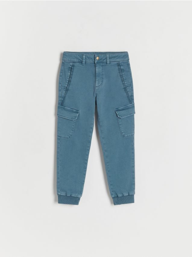 Pantaloni jogger cargo, elastici - albastru Pantaloni jogger cargo, elastici - albastru