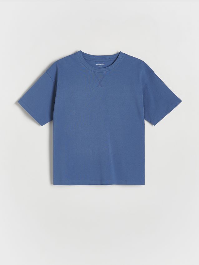 Tricou oversized din bumbac - bleumarin Tricou oversized din bumbac - bleumarin