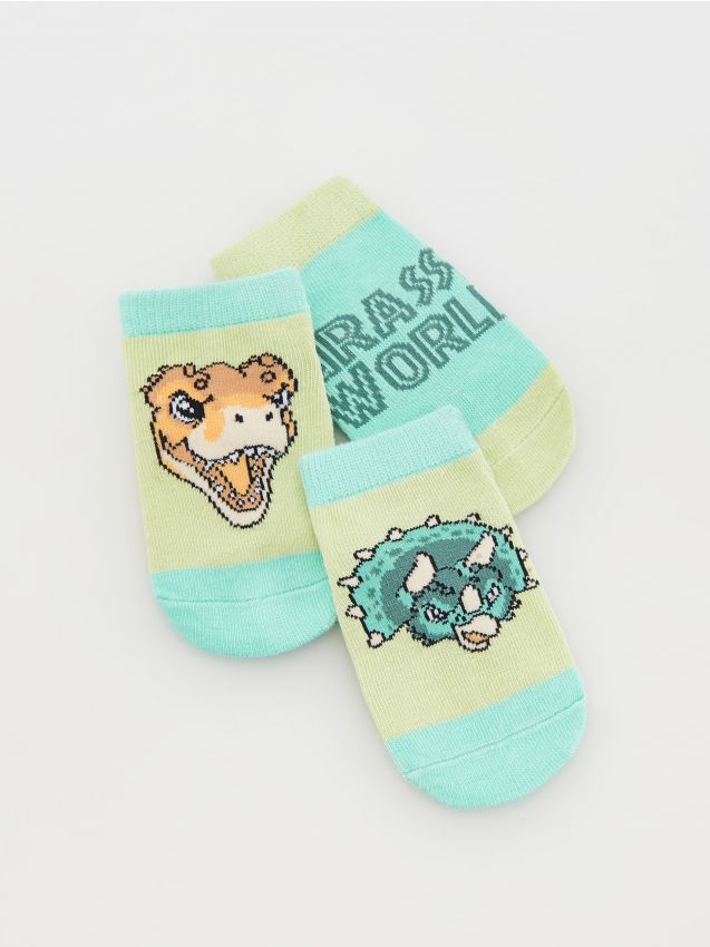 Set de 3 perechi de sosete Jurassic World - verde-deschis Set de 3 perechi de sosete Jurassic World - verde-deschis