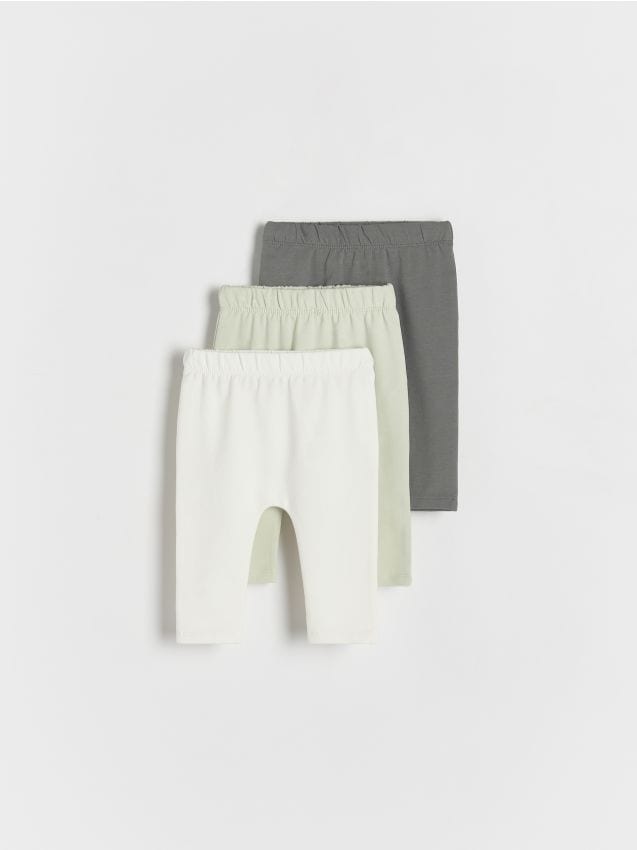 Set de 3 perechi de pantaloni cu continut ridicat de bumbac - gri-inchis Set de 3 perechi de pantaloni cu continut ridicat de bumbac - gri-inchis