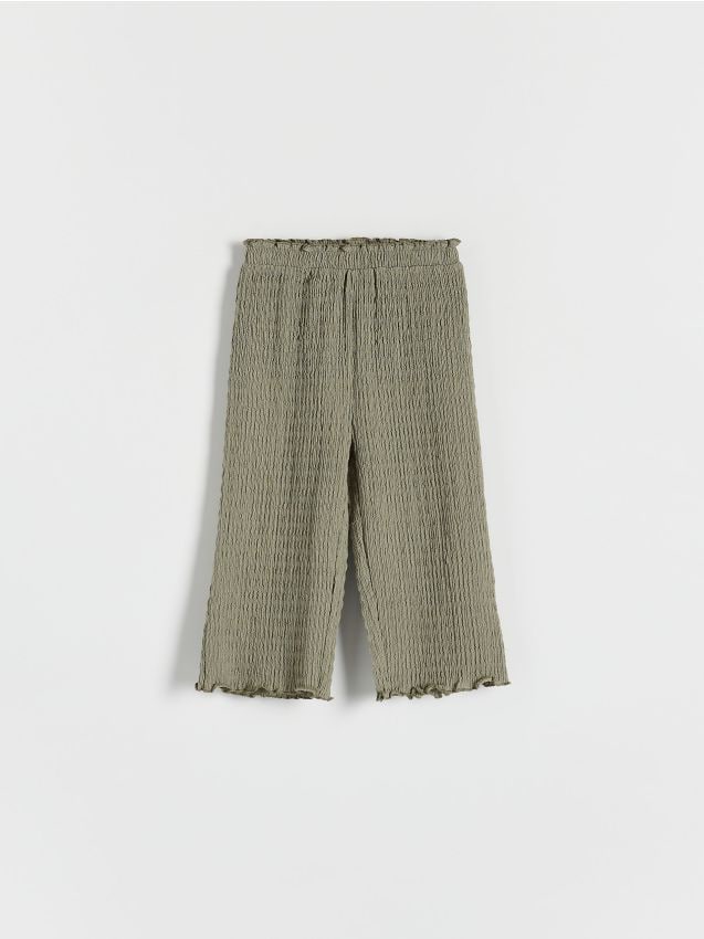 Pantaloni tip culotte - verde-oliv deschis Pantaloni tip culotte - verde-oliv deschis