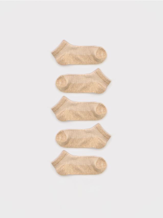 Set de 5 perechi de sosete cu continut ridicat de bumbac - bej Set de 5 perechi de sosete cu continut ridicat de bumbac - bej