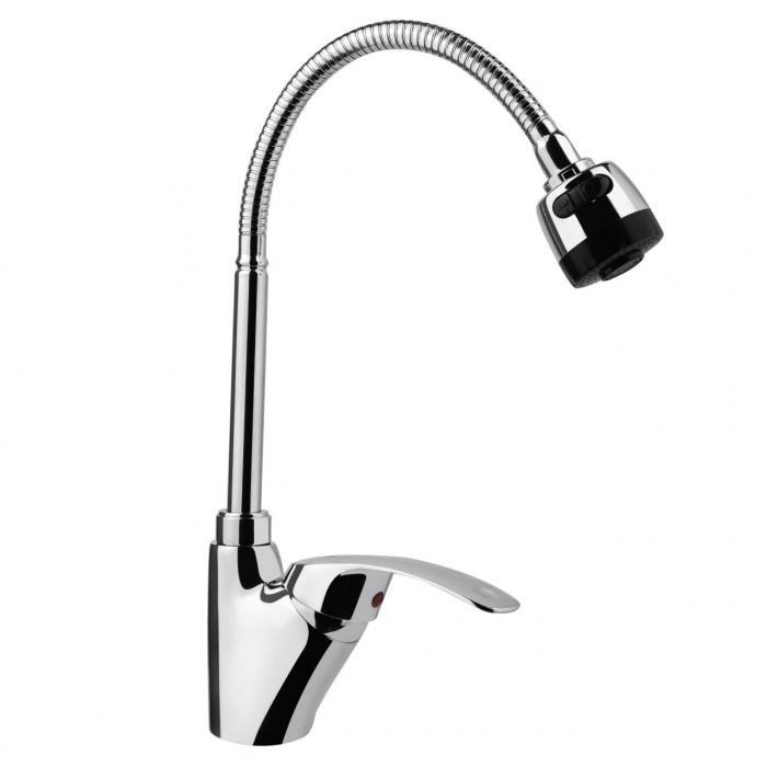 Baterie pentru bucatarie cu pipa flexibila Sanitec SN0017, monocomanda Baterie pentru bucatarie cu pipa flexibila Sanitec SN0017, monocomanda