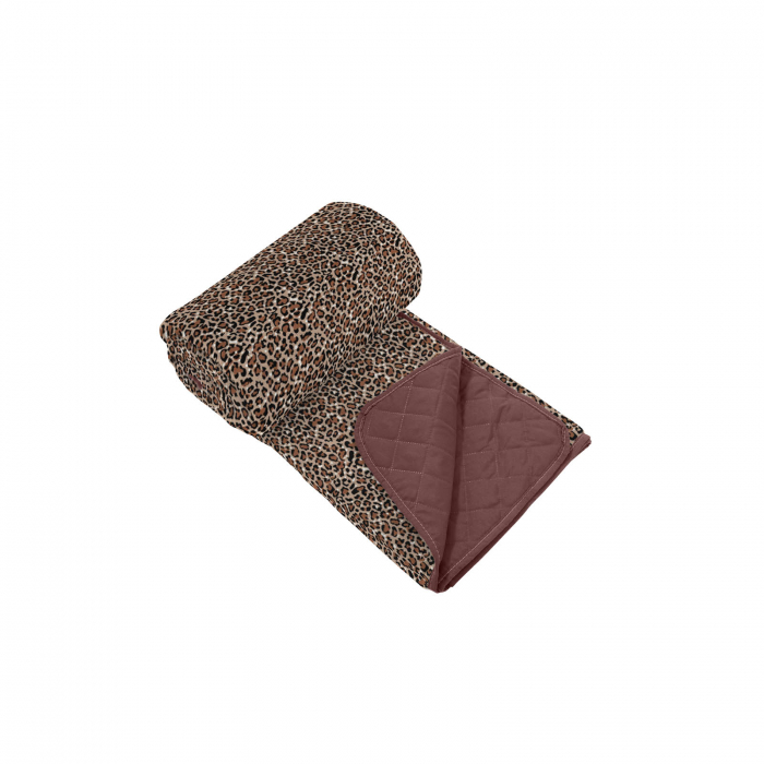 Cuvertura cocolino LEOPARD, cu 2 fete, print leopard + maro, 210x220 cm Cuvertura cocolino LEOPARD, cu 2 fete, print leopard + maro, 210x220 cm