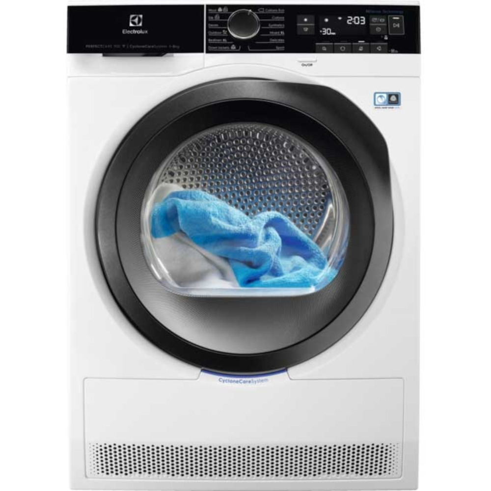 Uscator de rufe Electrolux PerfectCare 900 EW9H188SC, Pompa de caldura, Clasa A+++, 8 Kg, Alb Uscator de rufe Electrolux PerfectCare 900 EW9H188SC, Pompa de caldura, Clasa A+++, 8 Kg, Alb