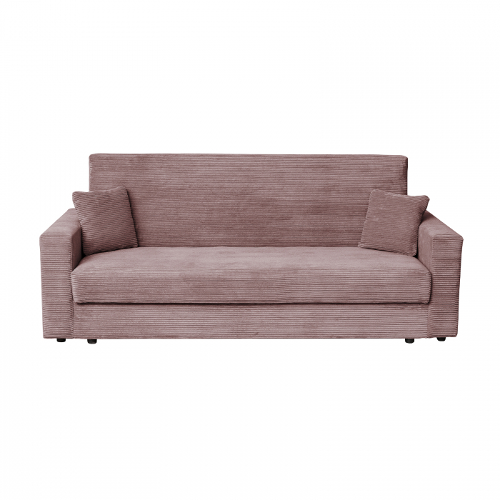 Canapea CORINNE LUX extensibila, 3 locuri, cu lada depozitare, roz pudra, 220x90x96 cm Canapea CORINNE LUX extensibila, 3 locuri, cu lada depozitare, roz pudra, 220x90x96 cm