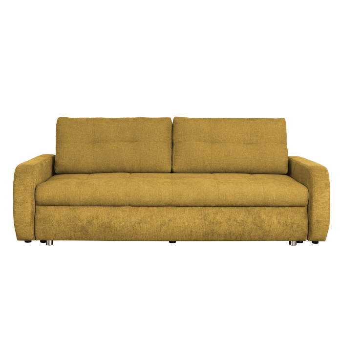 Canapea SIGMA extensibila, 3 locuri, cu arcuri si lada depozitare, mustar, 222x105x91 cm Canapea SIGMA extensibila, 3 locuri, cu arcuri si lada depozitare, mustar, 222x105x91 cm