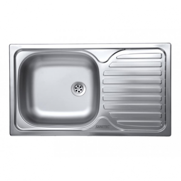Chiuveta Sanitec ERT-C 403S, pentru blat, finisaj satinat, cuva stanga, 76x43,5 cm, inox Chiuveta Sanitec ERT-C 403S, pentru blat, finisaj satinat, cuva stanga, 76x43,5 cm, inox