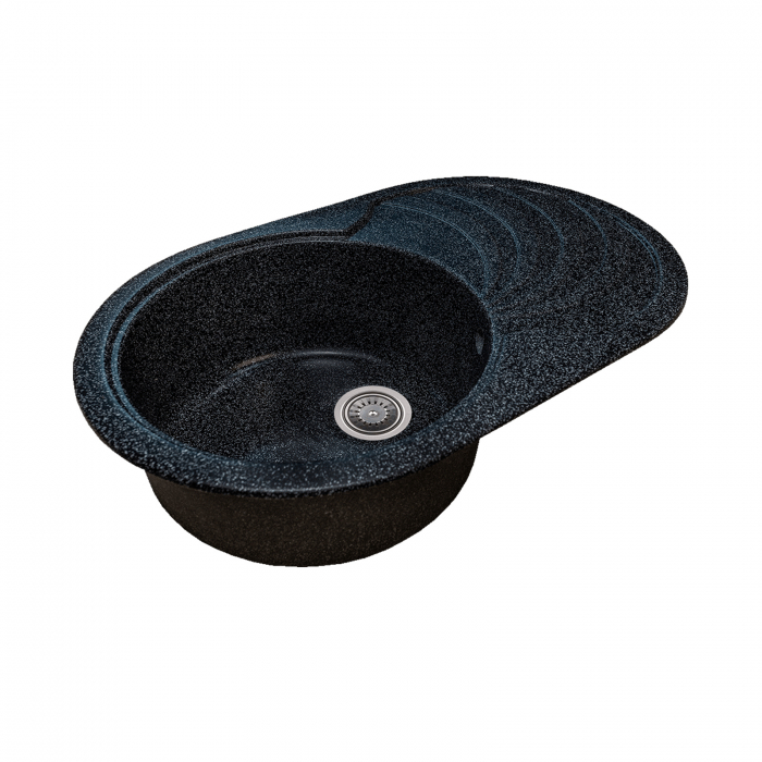 Chiuveta Sanitec SN9033ST, pentru blat, granit-compozit, 1 cuva stanga, negru, 78x50 cm Chiuveta Sanitec SN9033ST, pentru blat, granit-compozit, 1 cuva stanga, negru, 78x50 cm