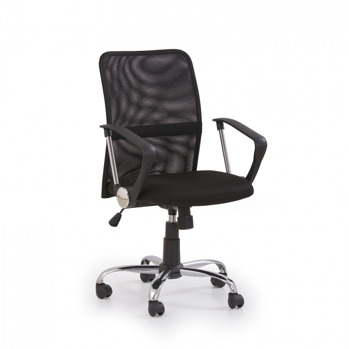 Scaun birou TONY, cu brate, rotativ, ajustabil, negru, 58x56x92 102 cm Scaun birou TONY, cu brate, rotativ, ajustabil, negru, 58x56x92 102 cm