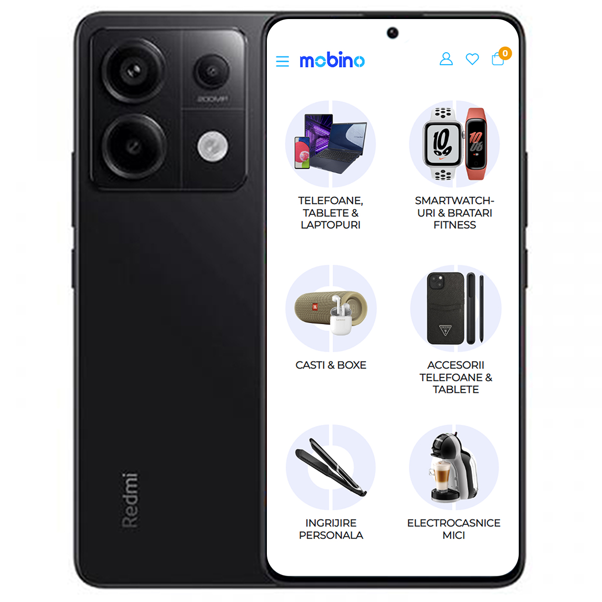 Telefon mobil Xiaomi Redmi Note 13 Pro, Dual-Sim, 5G, 256GB, 8GB RAM, Negru