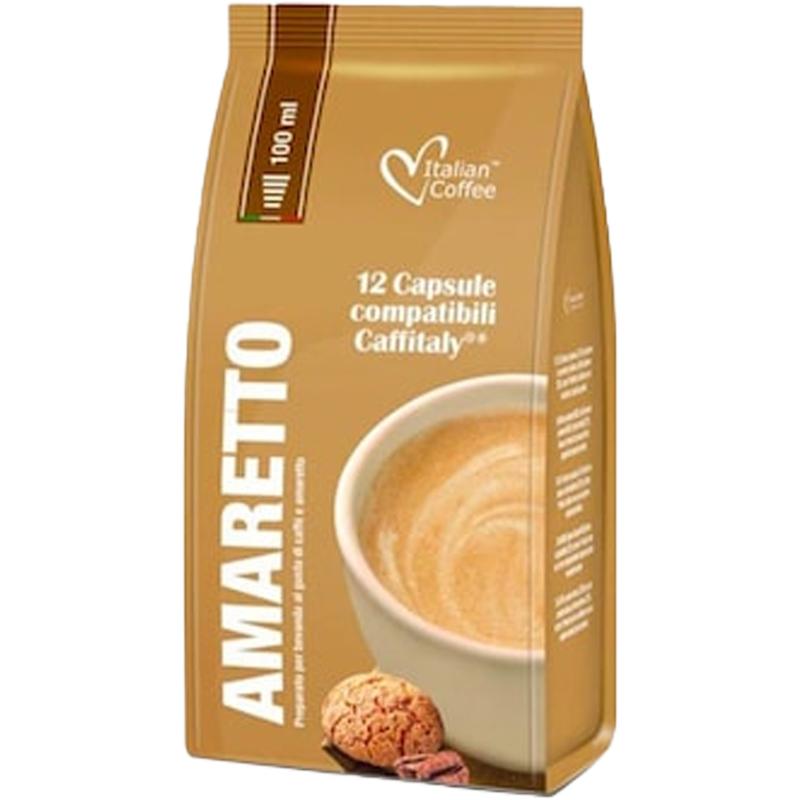 Amaretto, 96 capsule compatibile Caffitaly/Cafissimo/Beanz, Italian Coffee Amaretto, 96 capsule compatibile Caffitaly/Cafissimo/Beanz, Italian Coffee