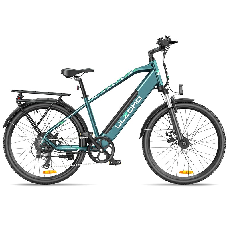 Bicicleta electrica Ulzomo Metro 26 E-bike, 250W, 36V 17Ah, autonomie 100km, viteza maxima 25km/h, Green, 26'' Bicicleta electrica Ulzomo Metro 26 E-bike, 250W, 36V 17Ah, autonomie 100km, viteza maxima 25km/h, Green, 26''