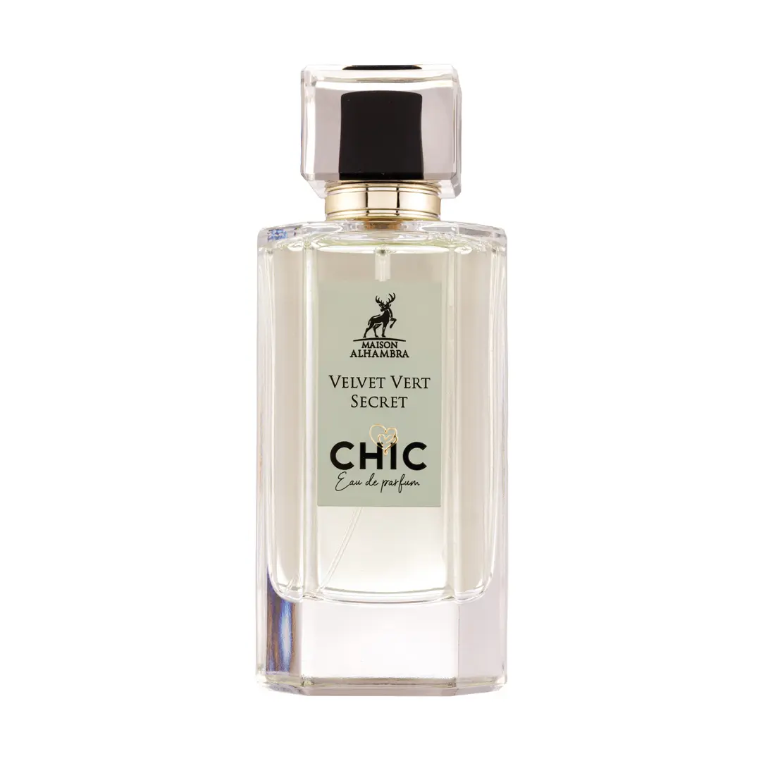 Parfum Velvet Vert Secret Chic, Maison Alhambra, apa de parfum 100 ml, femei - Inspirat din First Love by Victoria s Secret Parfum Velvet Vert Secret Chic, Maison Alhambra, apa de parfum 100 ml, femei - Inspirat din First Love by Victoria s Secret