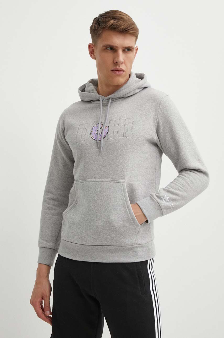 Adidas Originals Bluză HA5816 bărbați, culoarea gri, cu imprimeu Adidas Originals Bluză HA5816 bărbați, culoarea gri, cu imprimeu