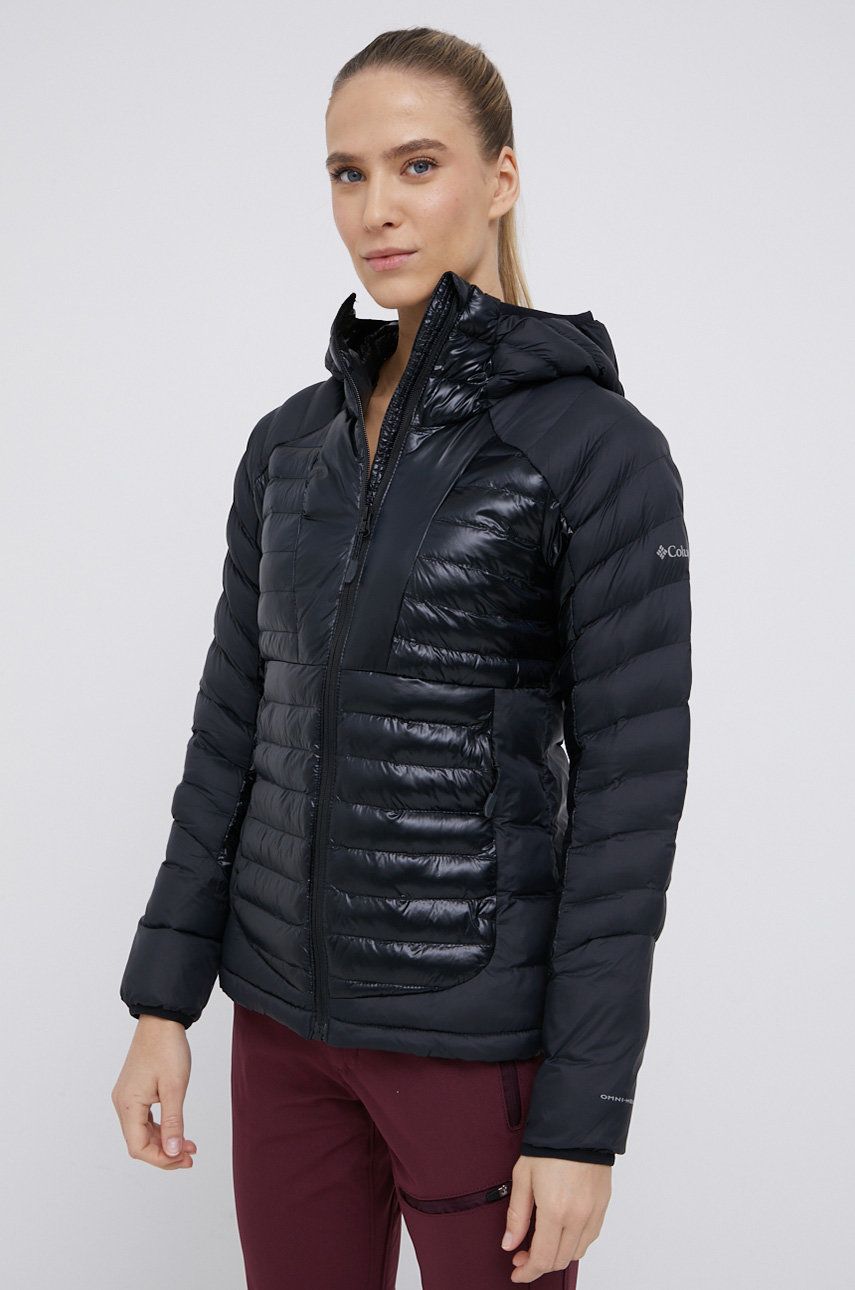 Columbia geacă W Labyrinth Loop Hooded Jacket femei, culoarea negru 1955323 Columbia geacă W Labyrinth Loop Hooded Jacket femei, culoarea negru 1955323