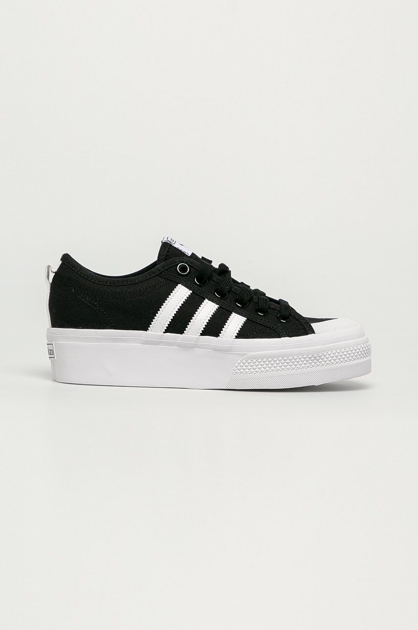 adidas Originals sneakers Nizza Platform femei, culoarea negru FV5321 adidas Originals sneakers Nizza Platform femei, culoarea negru FV5321