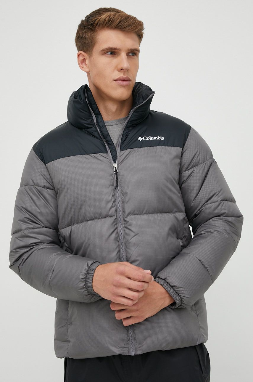 Columbia geacă M Puffect II Jacket bărbați, culoarea gri, de iarnă 2025821 Columbia geacă M Puffect II Jacket bărbați, culoarea gri, de iarnă 2025821